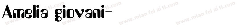 Amelia giovani字体转换